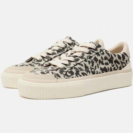 کتونی زنانه پلنگی زارا Zara Leopard Print Sneakers