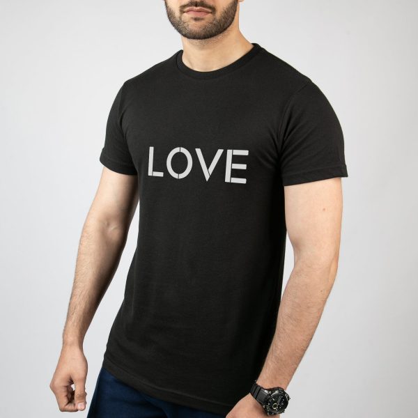 تیشرت طرح White Love کد T028