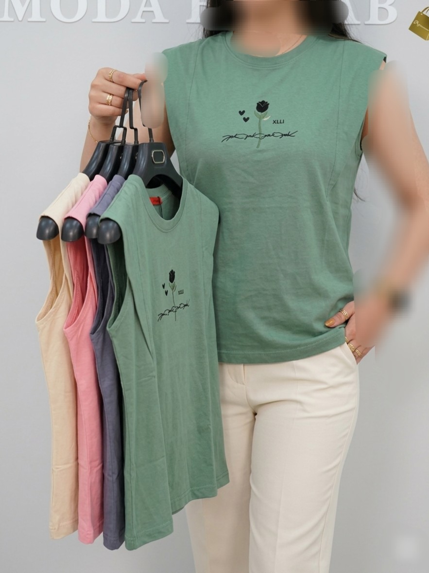 تاپ حلقه ای گلدوزی