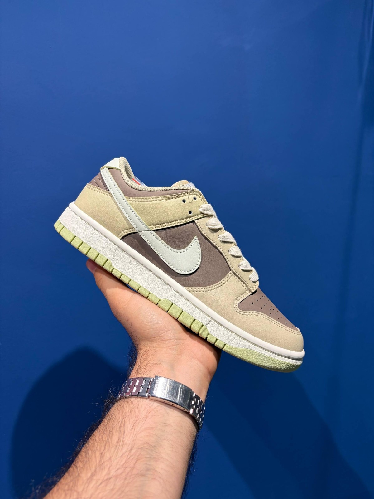 Nike sb dunk low cream brown نایک اس بی دانک لو پسته ای