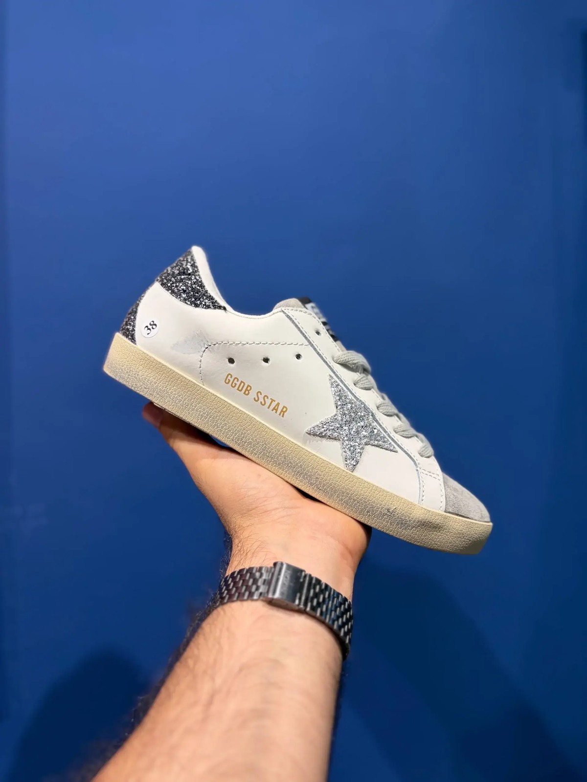 Golden goose super star with silver star گلدن گوس با ستاره نقره ای