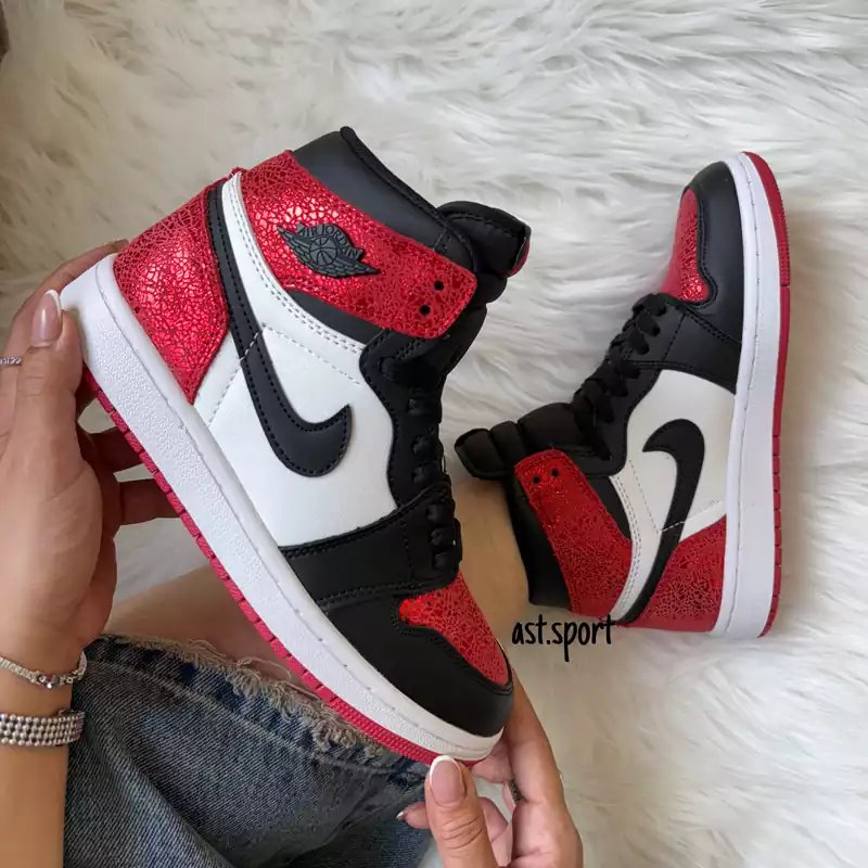 جردن وان ساقدار مشکی قرمز | Jordan 1 High Black Red Bred