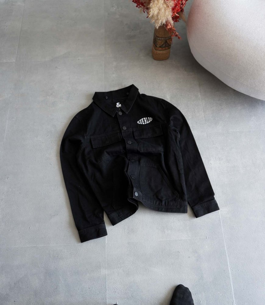 جکت جین مشکی طرح دار Jack&Jones