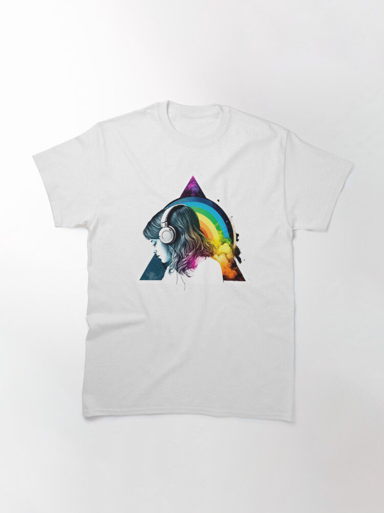 تیشرت پینک فلوید تیشرت Aquarela Dark Side of the Moon Girl کد 178988
