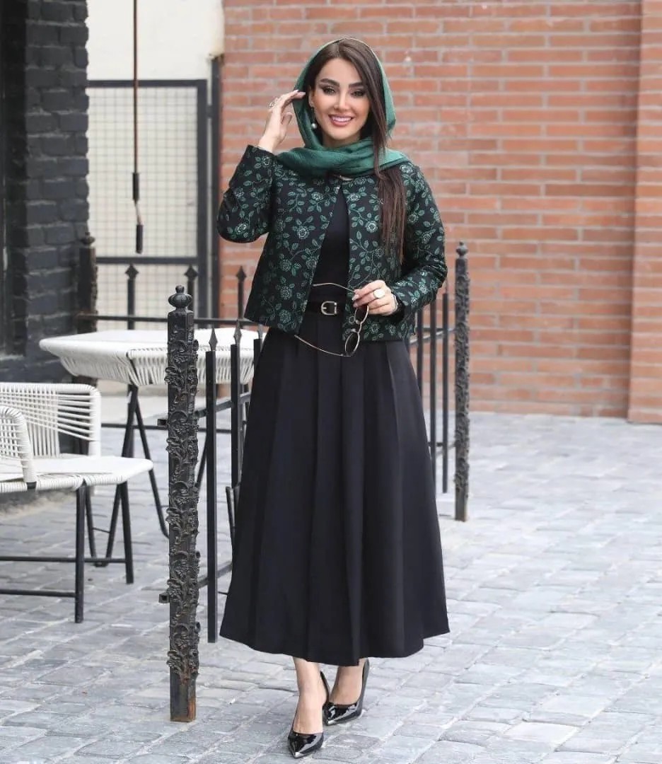 ست سه تکه کت و دامن و کمربند