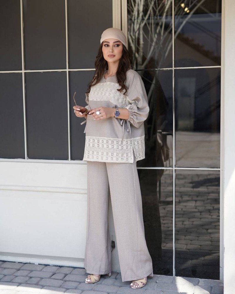 ست شومیز شلوار زنانه مدل نیلا