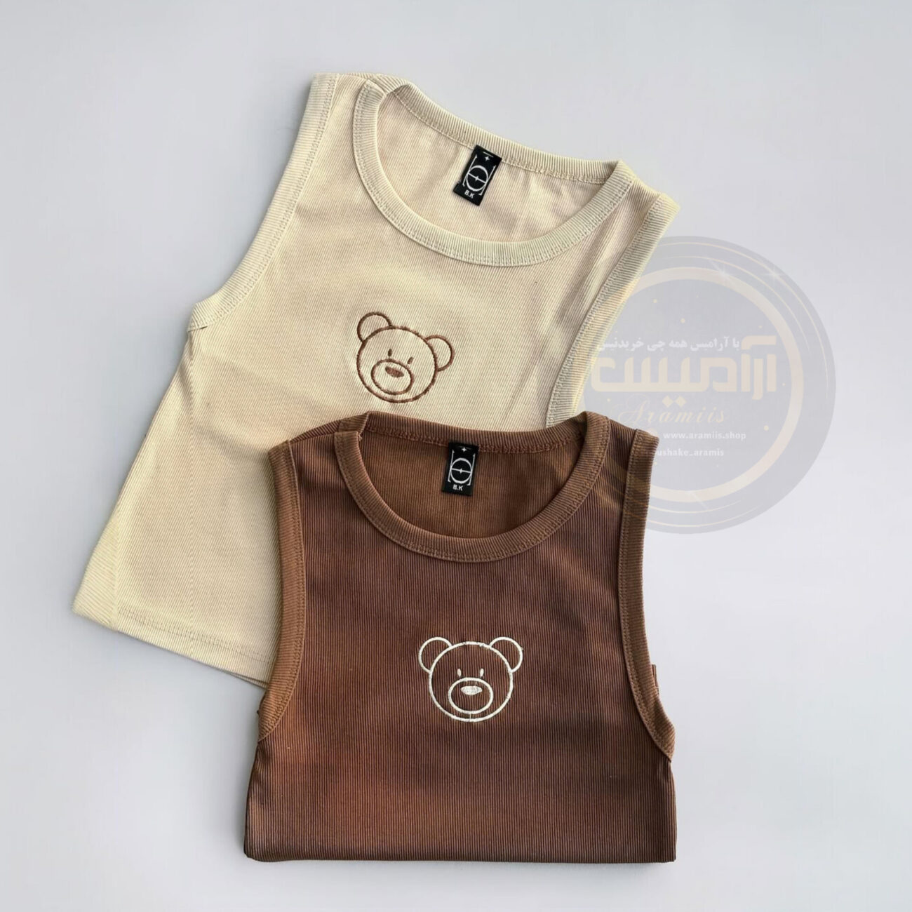 کراپ تاپ گلدوزی خرسی