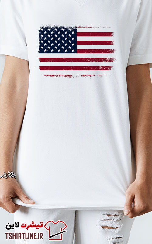 تیشرت اورجینال طرح پرچم آمریکا flag of us | کد 109