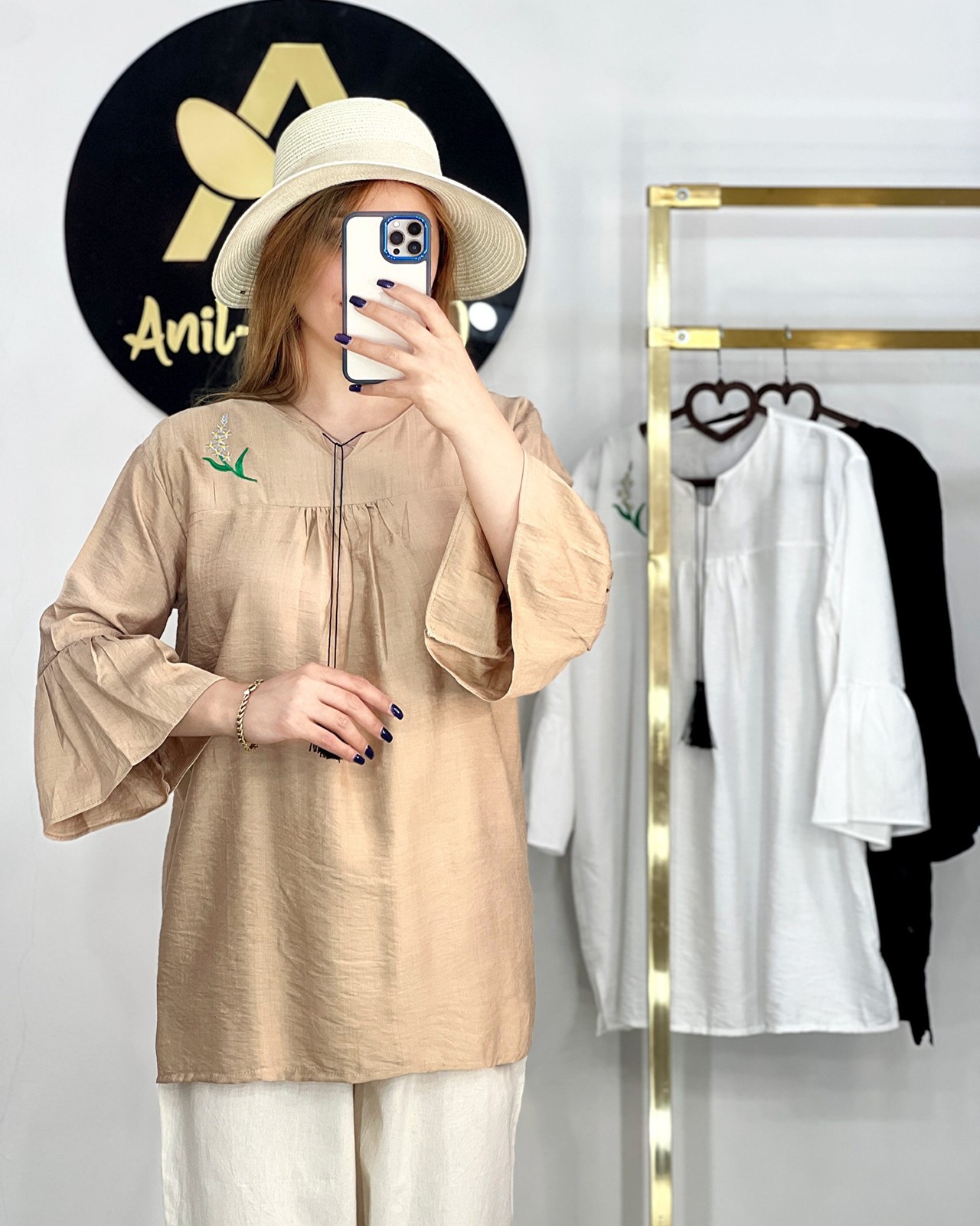 تونیک آستین کلوش گلدوزی