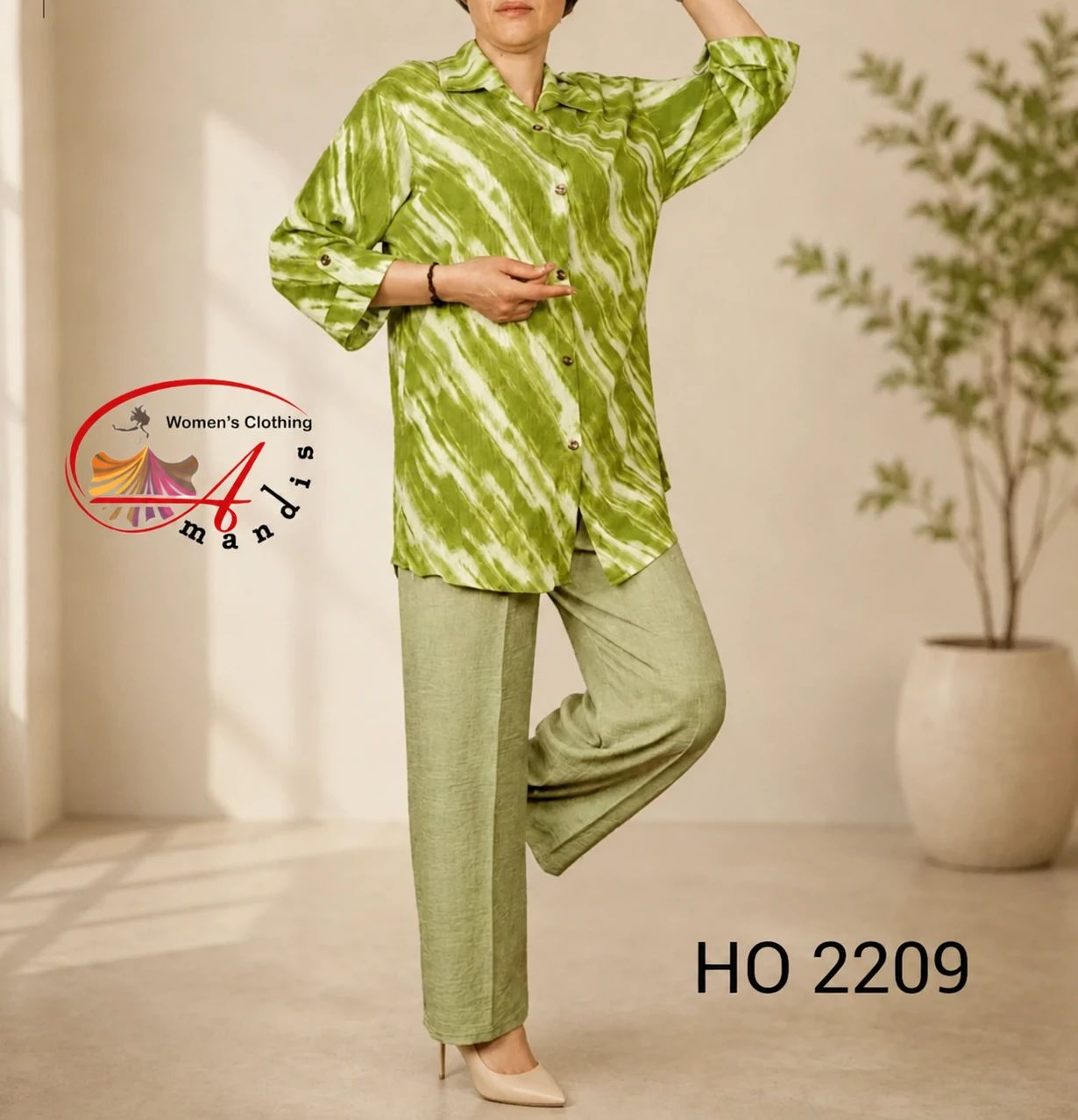 شومیز شلوار بگ گازوییلی (HO-1-16-2209)