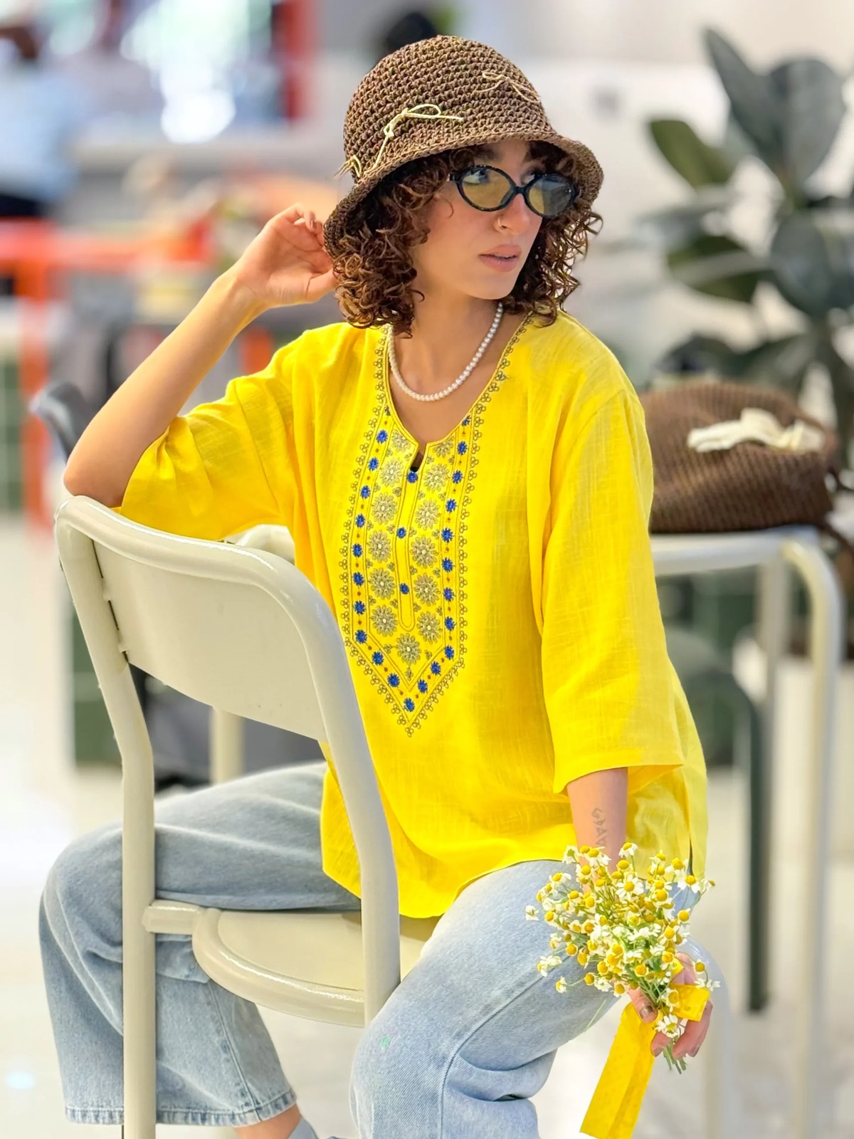 تونیک گلدوزی