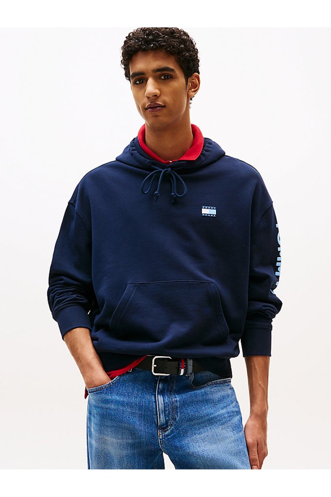 سویشرت مردانه تامی هیلفیگر Crop / کراپ آبی | DM0DM21834 Tommy Hilfiger BD