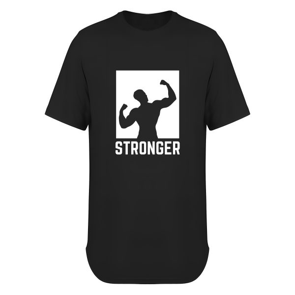 تیشرت لانگ طرح White Stronger کد SF004