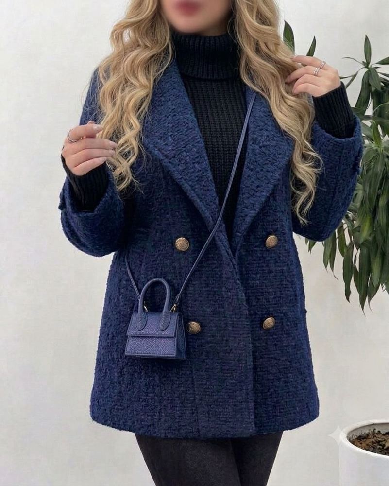 کت زنانه مخمل بیسکوییتی لیان