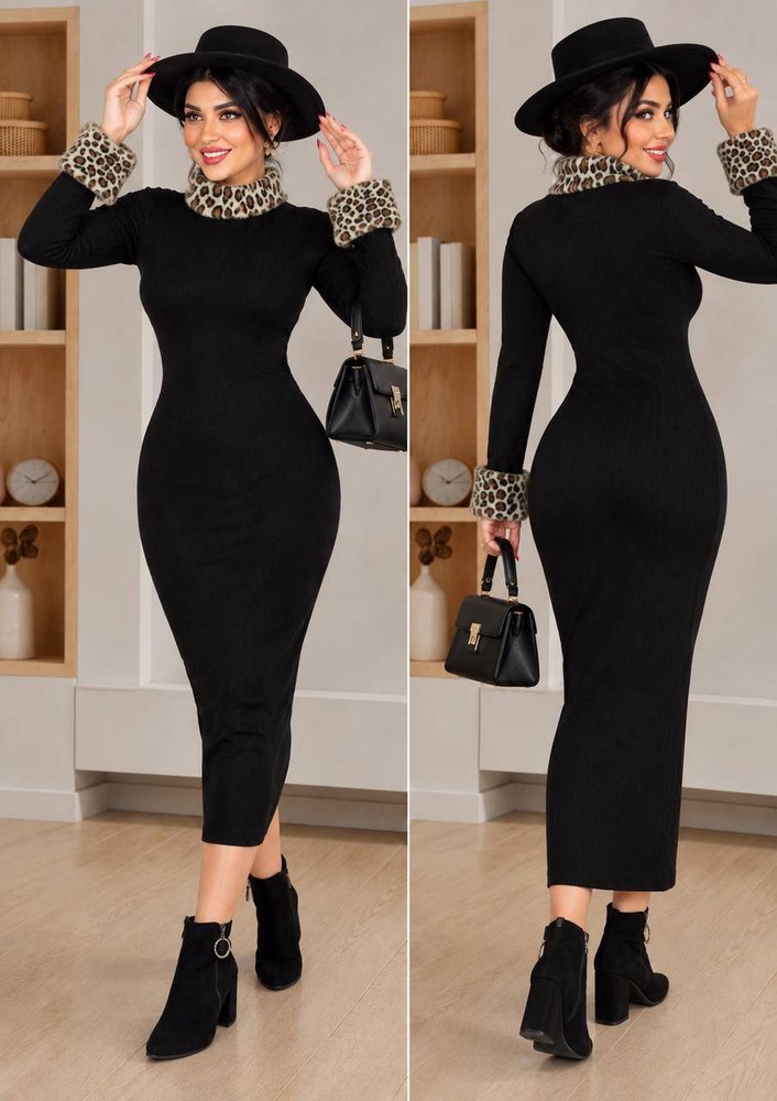 ماکسی یقه پلنگی