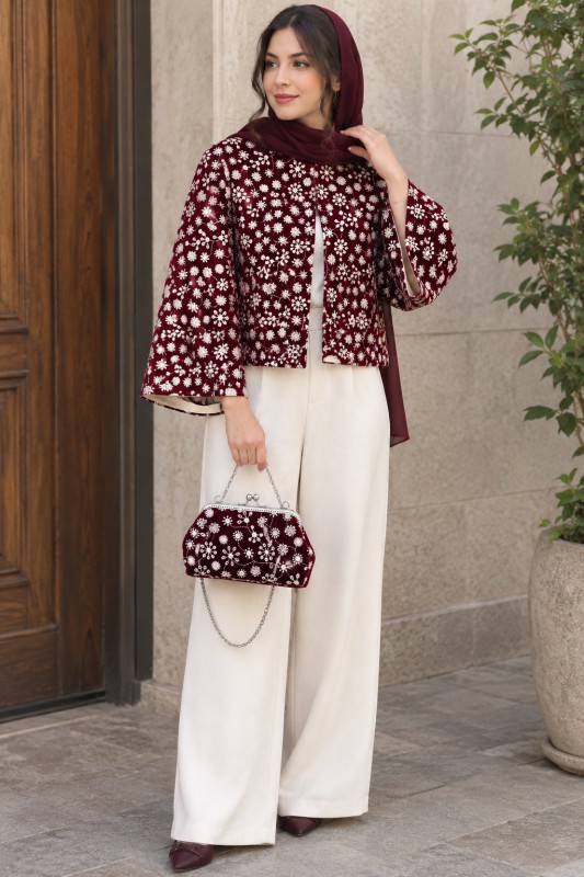 کراپ کت 《 شکوفه زرشکی 》