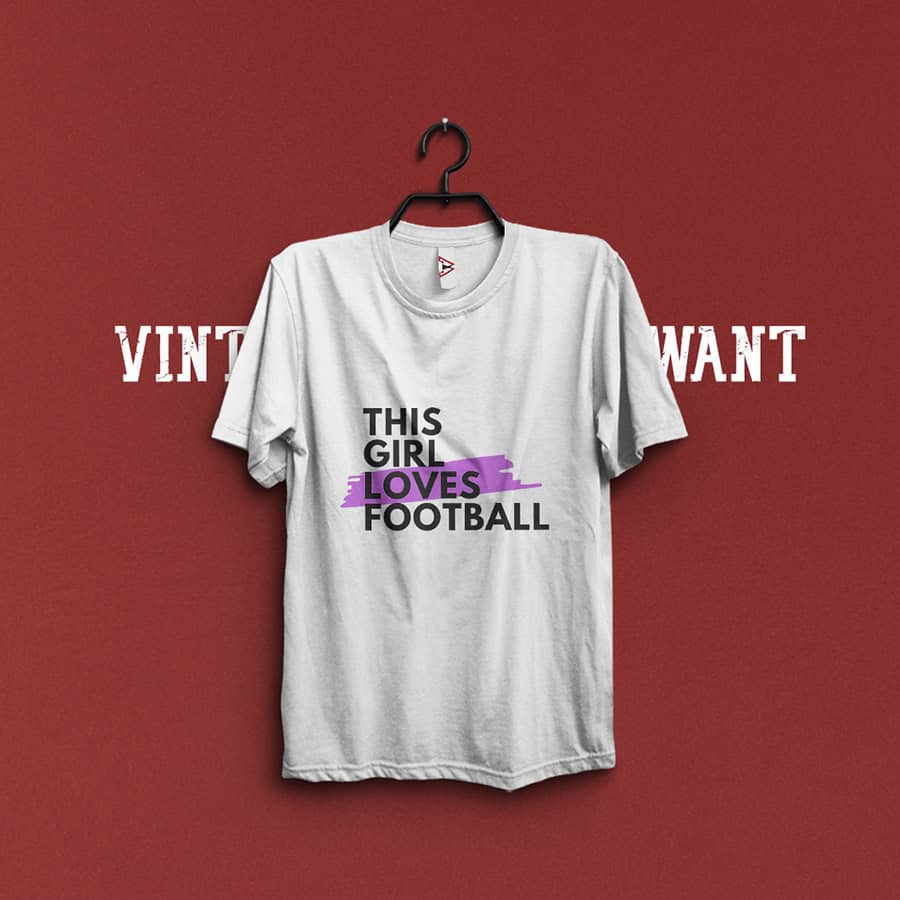 تیشرت THIS GIRL LOVES FOOTBALL