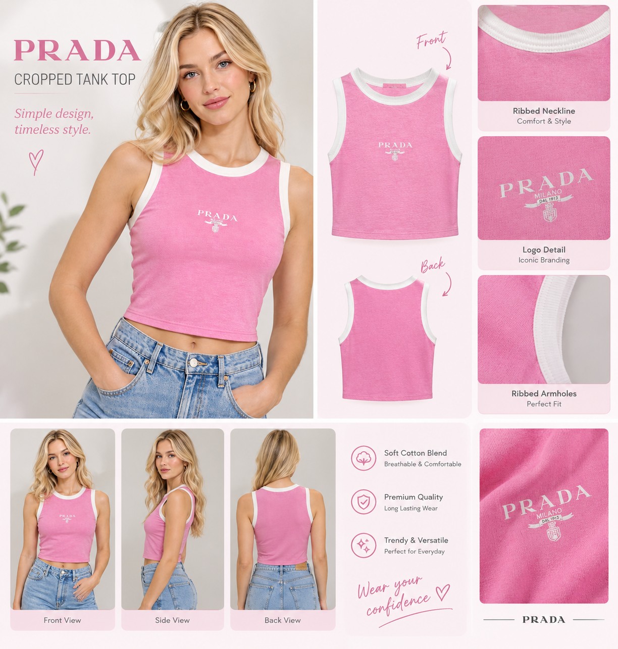 کراپ prada 🎀