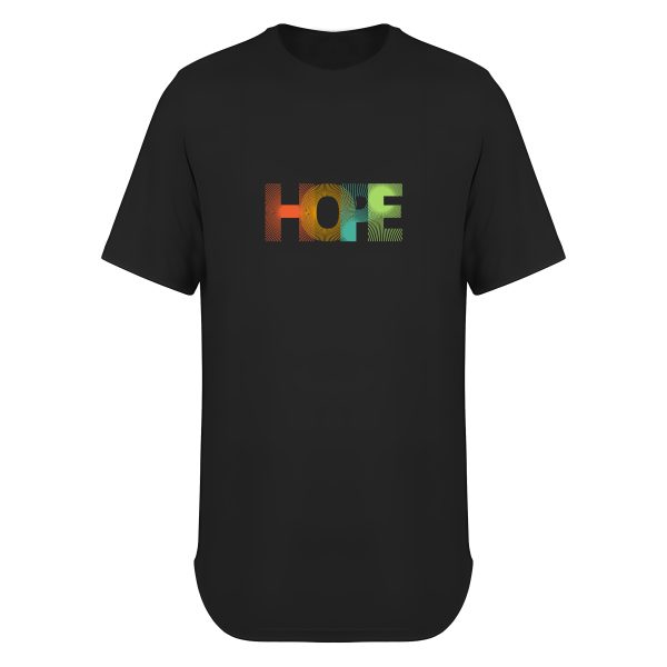 تیشرت لانگ طرح Hope کد T018