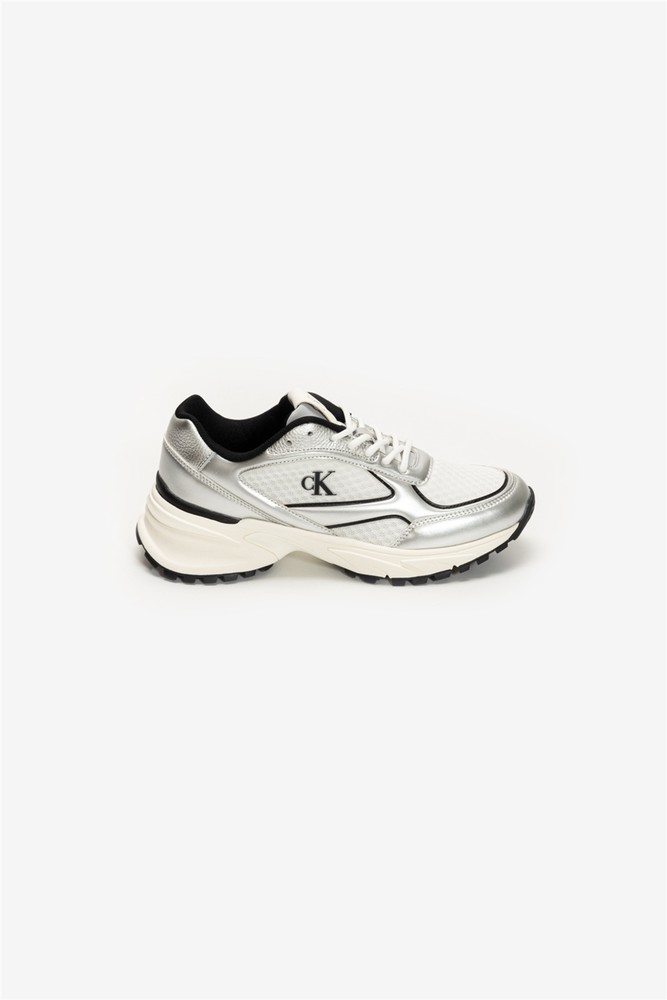 اسنیکر زنانه Hike Runner Lace Up Mesh Mix Met Women’s Sneaker Grey Calvin Klein کالوین کلاین اورجینال