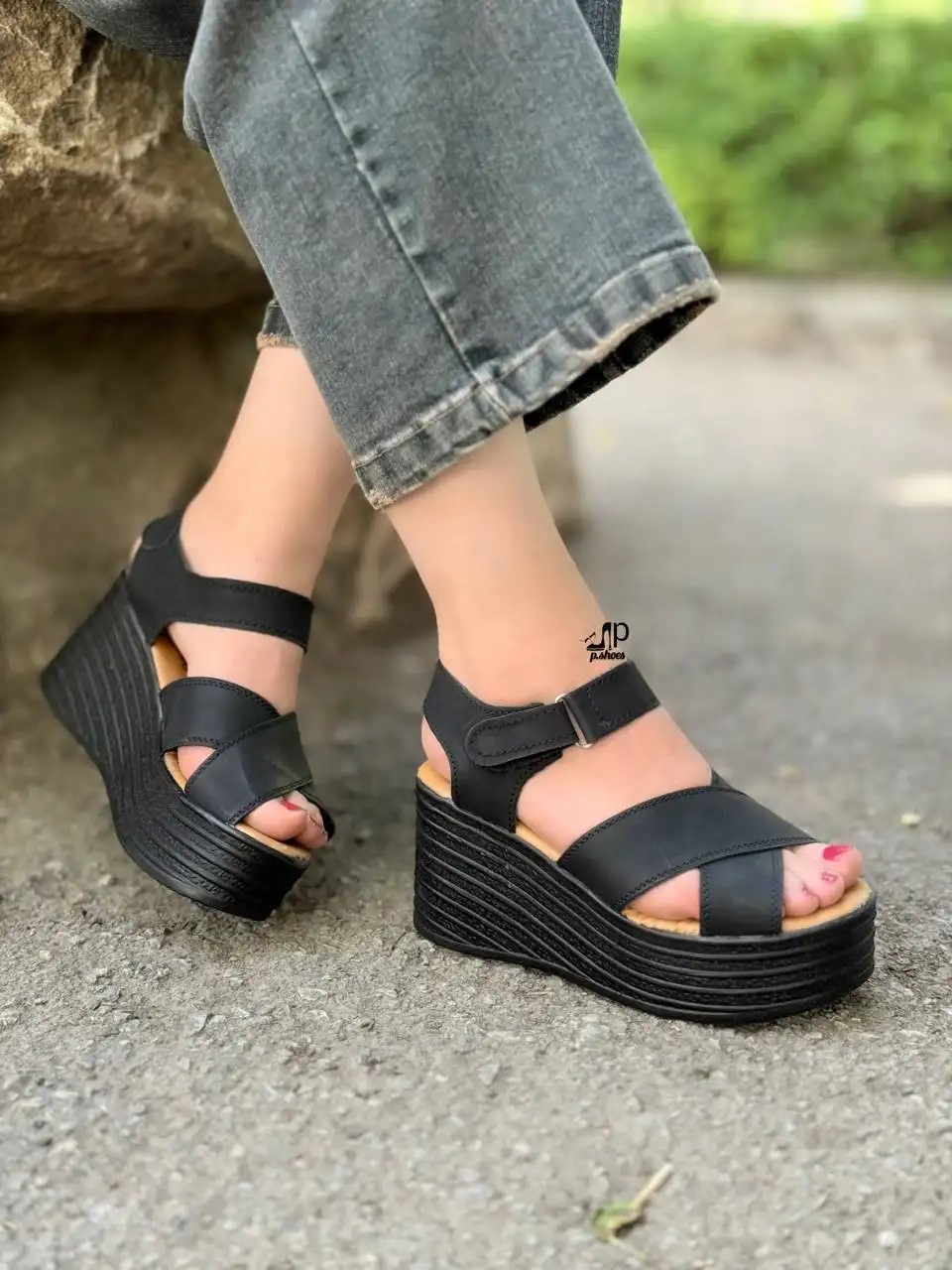 صندل لژ بلند ۱۰ سانت زنانه کد 3347