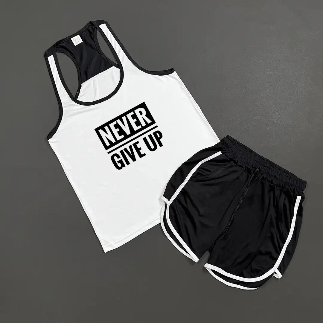 ست رکابی و شلوارک NEVER GIVE UP