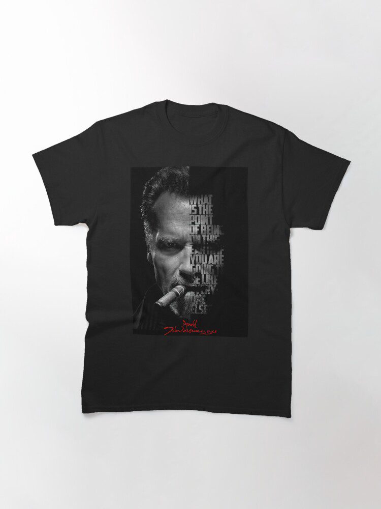تیشرت terminator طرح Black and white Arnold Schwarzenegger کد 200730