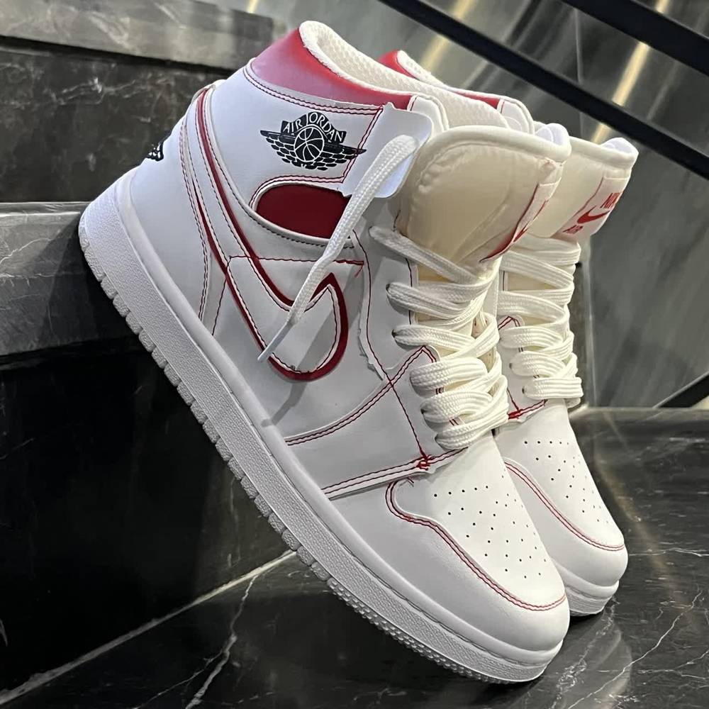 کفش کتانی مردانه جردن 1 ساقدار رد فانتوم جدید Jordan 1 High Phantom Red