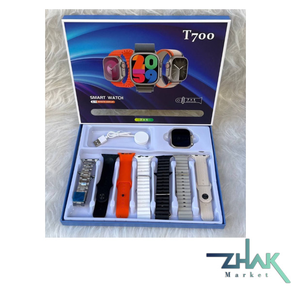 ساعت و اپل واچ مدل SMART T700 با دستبند فلزی
