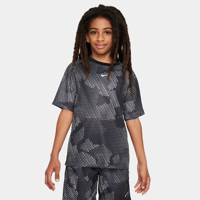 تی شرت تنیس بچگانه نایک – Nike Boys’ Spring Print Top – خاکستری