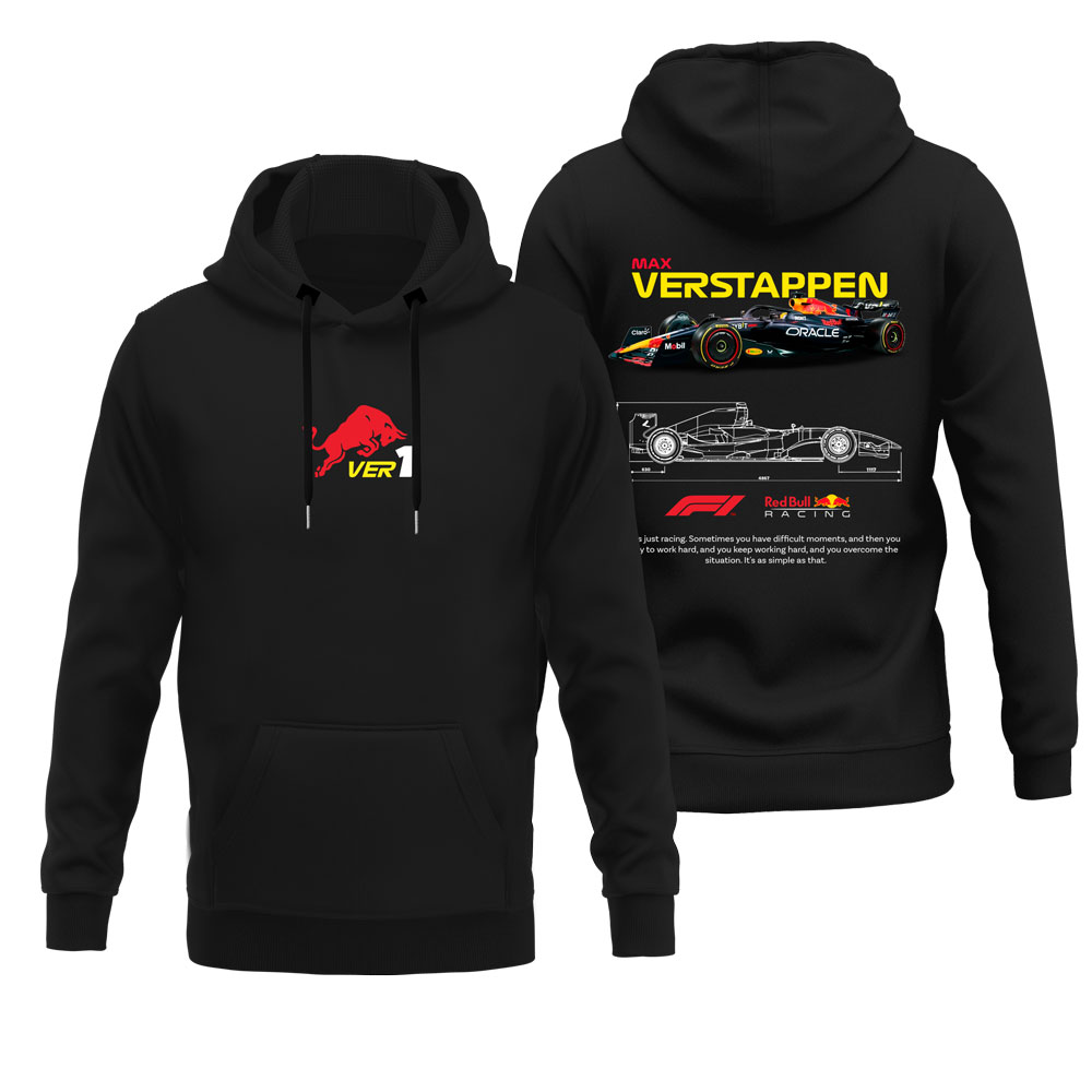 هودی پنبه‌ای رنگ مشکی Max Verstappen