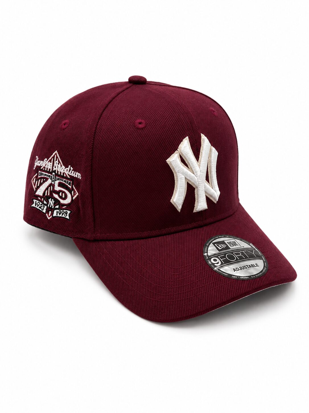 کلاه کپ New Era زرشکی طرح New York Yankees | کلاه اسپرت و کلاسیک