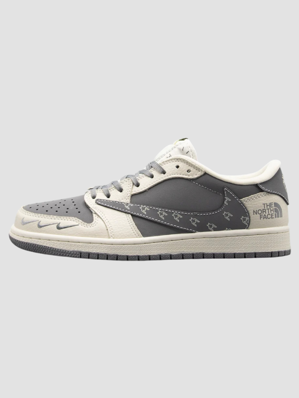 کتونی نایک Travis Scott x Fragment x Air Jordan 1 Low OG Grey Black NIKE TRAVIS SCOTT X FRAGMENT DESIGN X AIR JORDAN 1 LOW OG SP LV GREY BLACK
