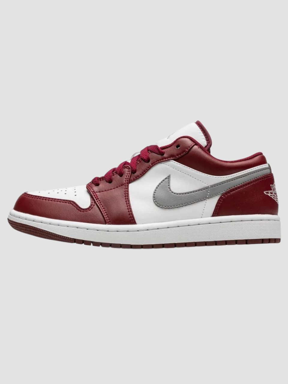 کتونی نایک JORDAN 1 LOW WHITE BOREDEAUX NIKE JORDAN 1 LOW WHITE BOREDEAUX