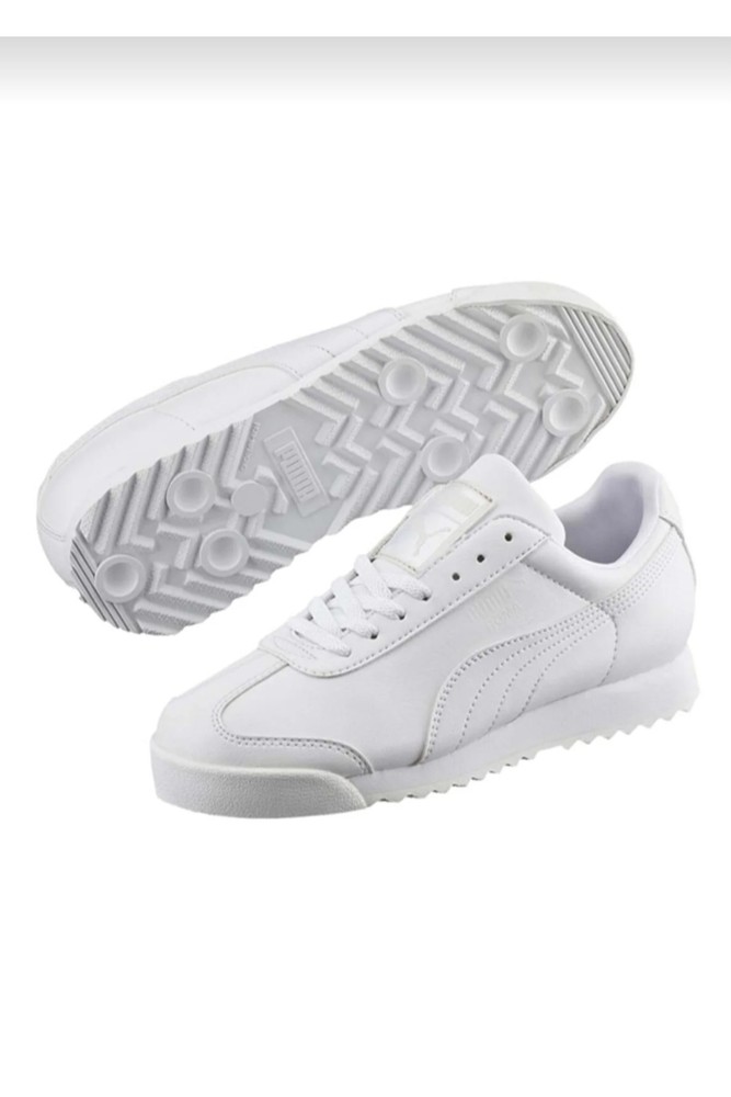 کفش کانتری Puma Roma Basic Unisex White Casual Sneaker Shoes اورجینال
