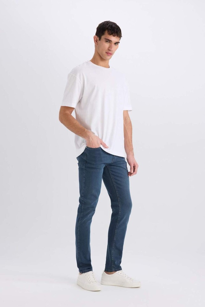شلوار جین DeFacto دیفکتو کمر اسلیم فیت اسلیم فیت و اسلیم فیت Fit Pedro Slim Fit معمولی B3622AX25SP اورجینال