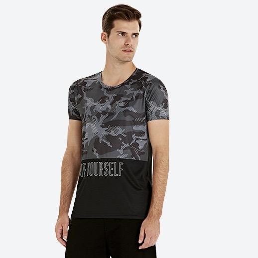 تیشرت ورزشی مردانه LC Waikiki مدل Camouflage Printed Short Sleeve