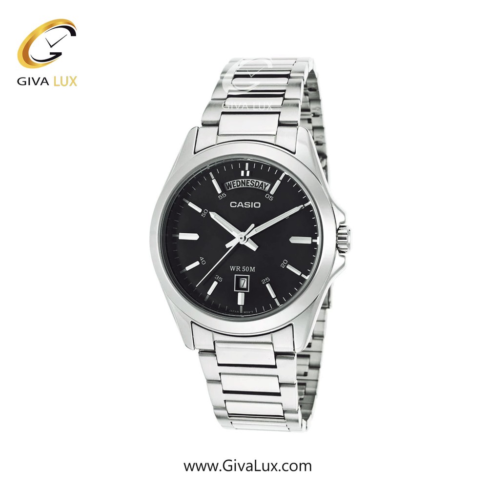 ساعت مچی اورجینال مردانه کاسیو Casio نقره ای | نقره ای| مشکی| کد رفرنس MTP-1370D-1A1 | کد رفرنس MTP-1370D-1A1 (MTP-۱۳۷۰D-۱A۱) | برند کاسیو CASIO | کد 24710