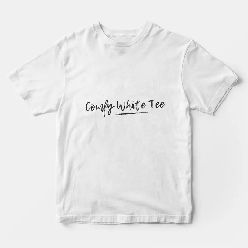 تیشرت طرح «Comfy White Tee» – تیشرت راحت سفید |کد 3554