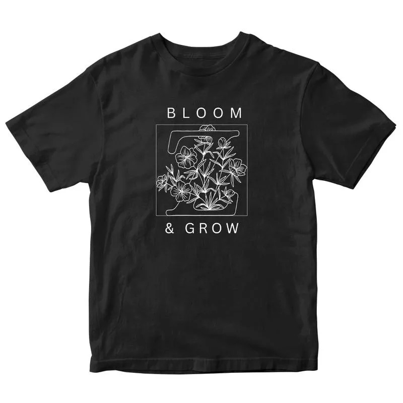 تیشرت طرح «Bloom & Grow» – شکوفا شو و رشد کن