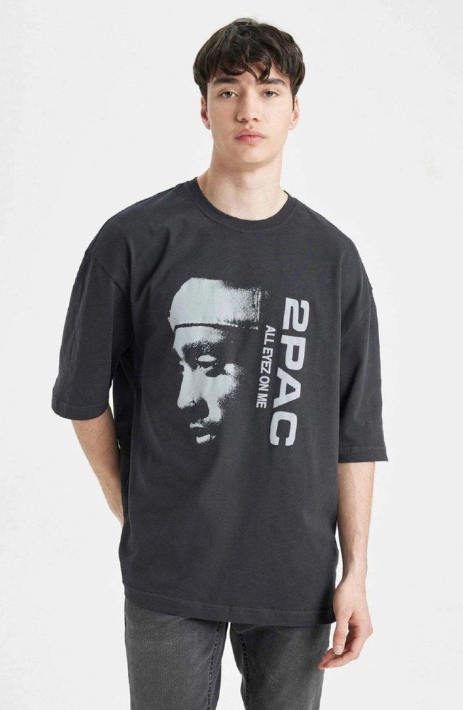 تیشرت مردانه دفکتو مدل Tupac Shakur Loose Fit