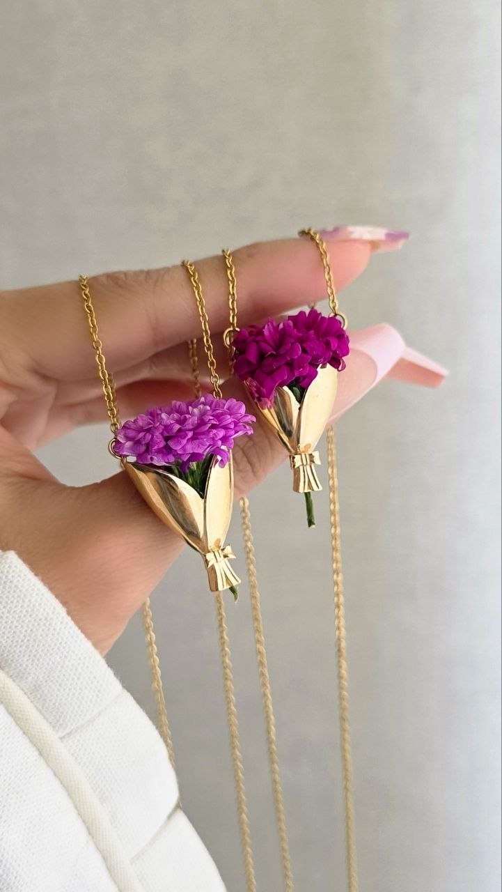 گردنبند دسته گل