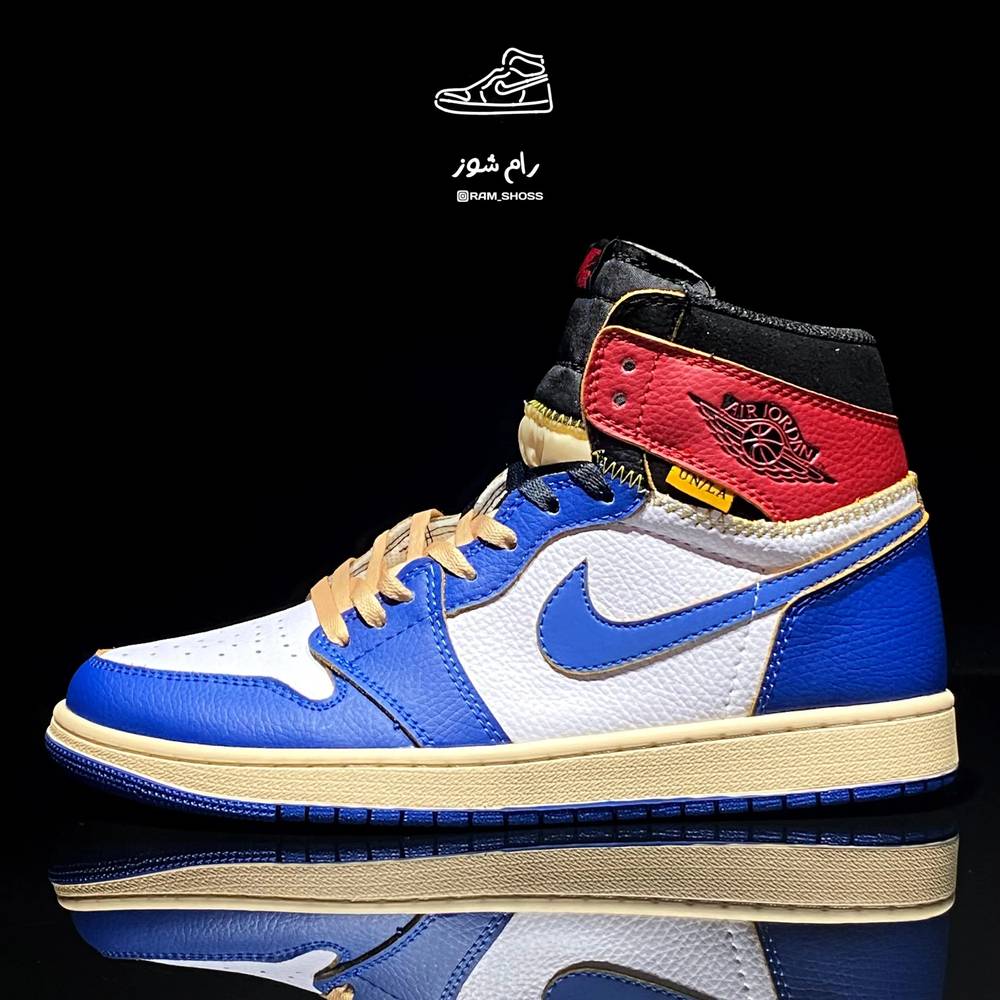 کتونی جردن وان یونیون لس آنجلس استورم بلو Jordan 1 Retro High Union Los Angeles Storm Blue کد 1232