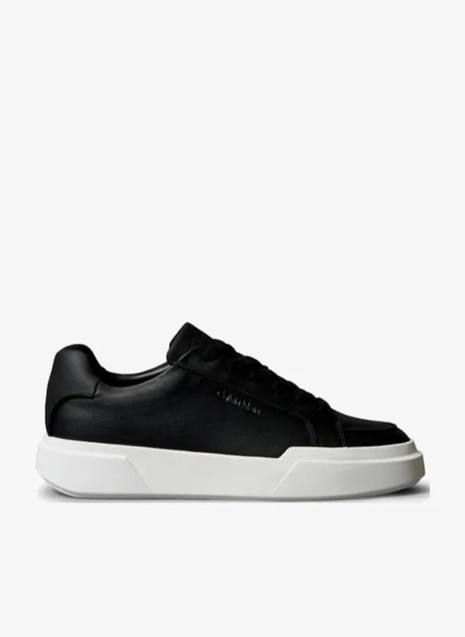 Calvin Klein – Calvin Klein Black/Bright White Ck Avenue – Leather Logo Sneakers for Men | Best Price UAE