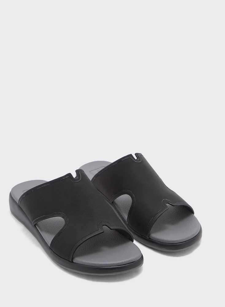 Robert Wood – Robert Wood Black Arabic Sandals for Men | Best Price UAE