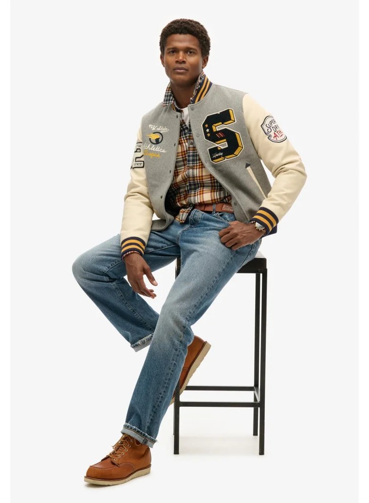 Superdry – Superdry College Patched Bomber Jacket for Men | Best Price UAE