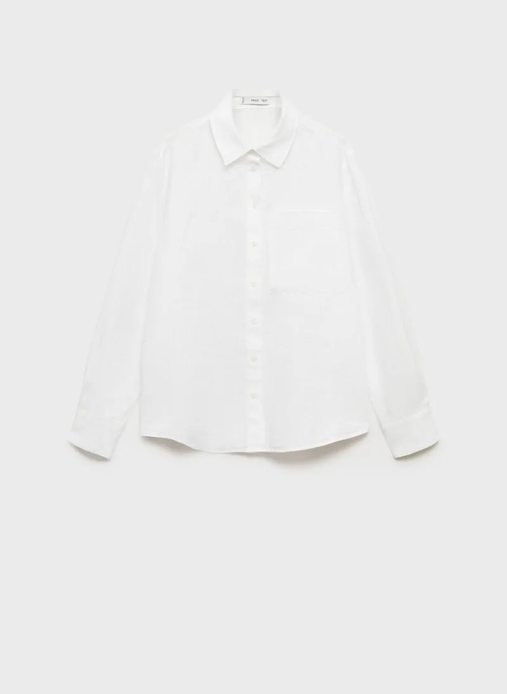 MANGO – MANGO Pocket Linen Shirt for Women | Best Price UAE