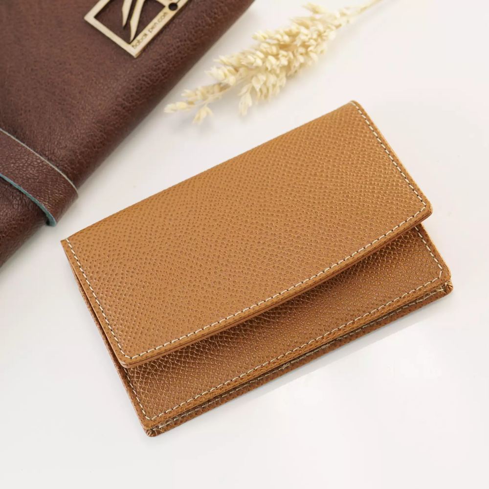 کیف جای کارت بیزنس گراف فون فابرکاستل قهوه ای 118884 GRAF VON FABER-CASTELL Epsom business card case - نوشت افزار بابک