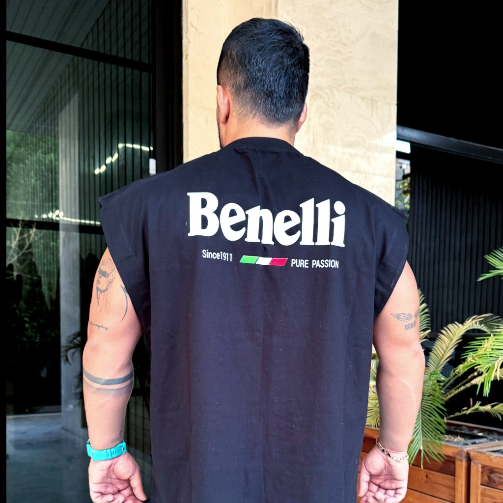 تیشرت موتورسواری بنلی Benelli مدل West Cover رنگ مشکی مردانه در 3 سایز