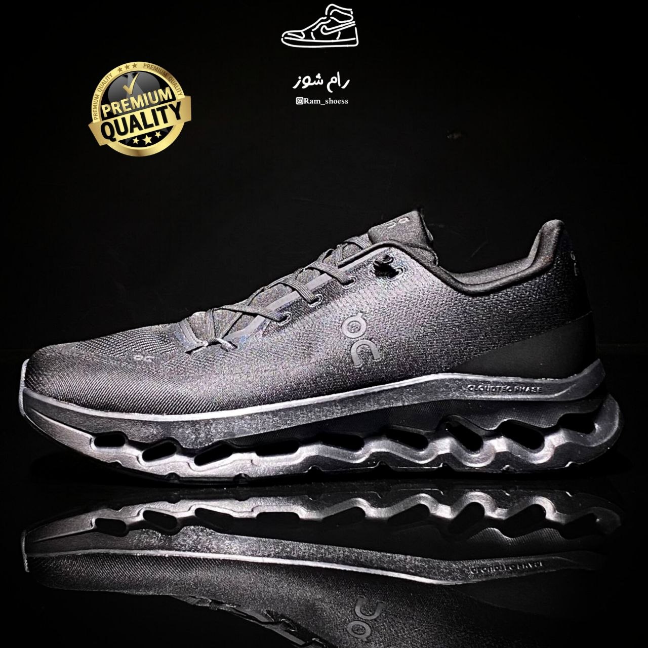 کتونیOn Running full black کد 1445